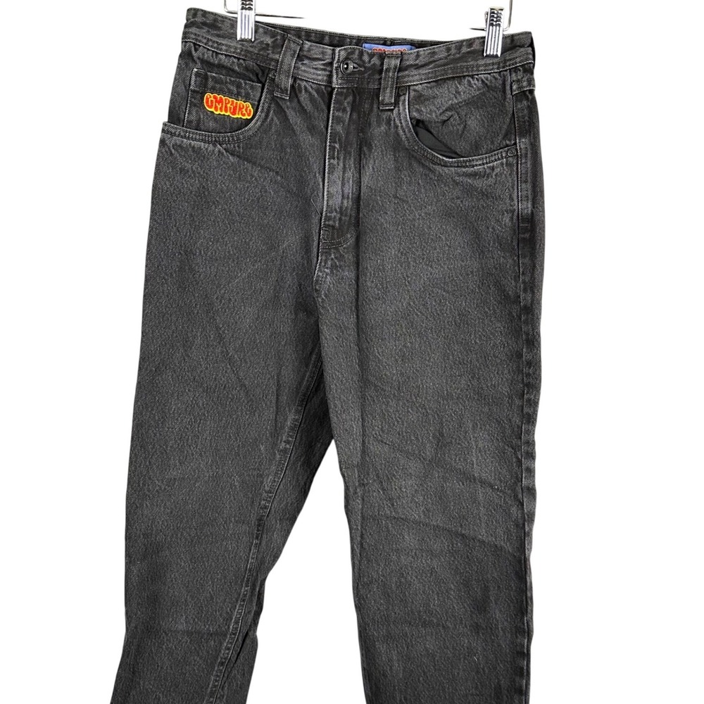 Empyre Loose Fit Skate Jeans Mens 30x28 Washed Black Denim Streetwear Pant